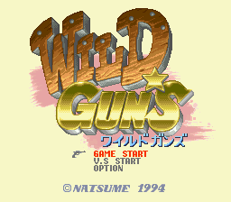 Wild Guns (Japan) Title Screen